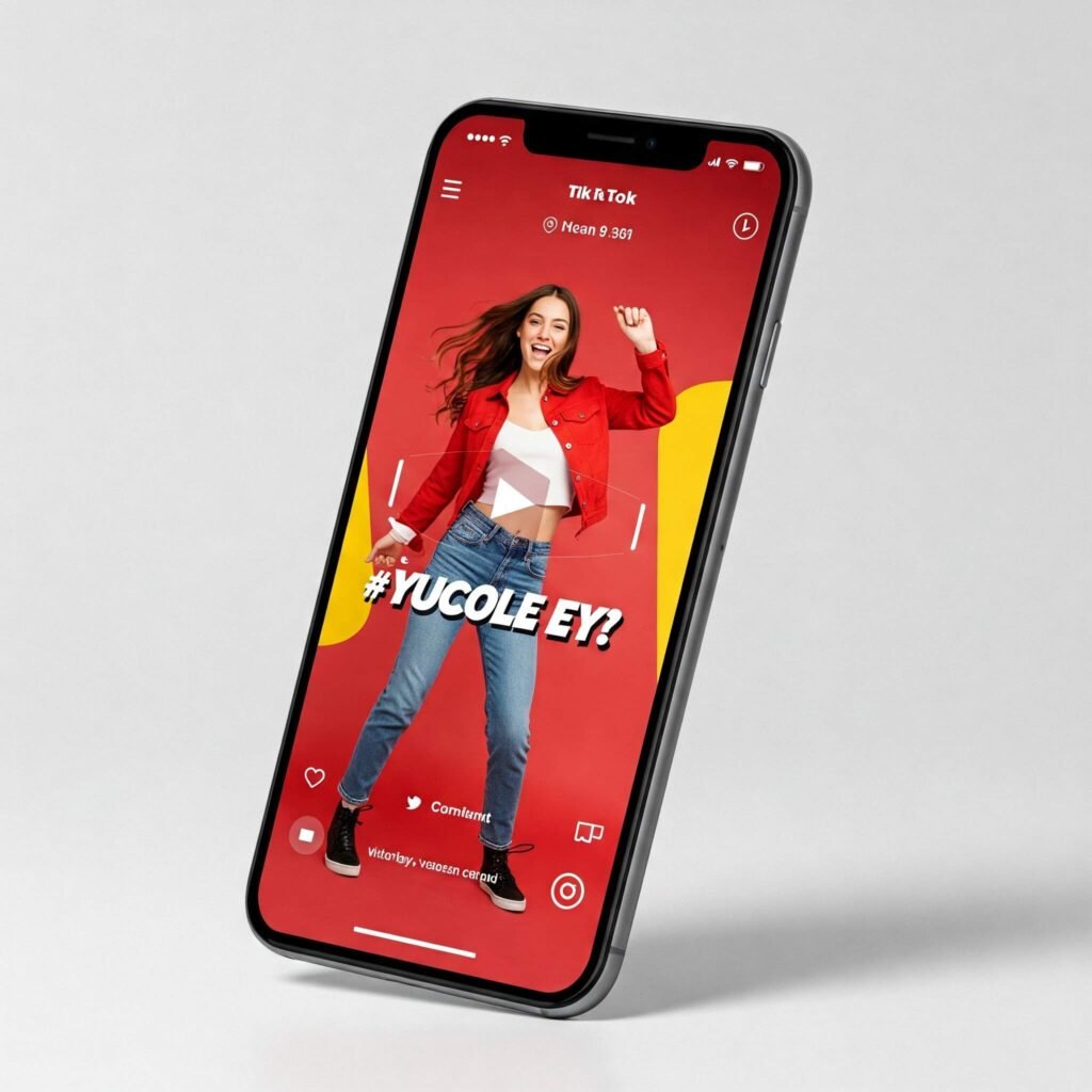 TikTok video on smartphone with text overlays.