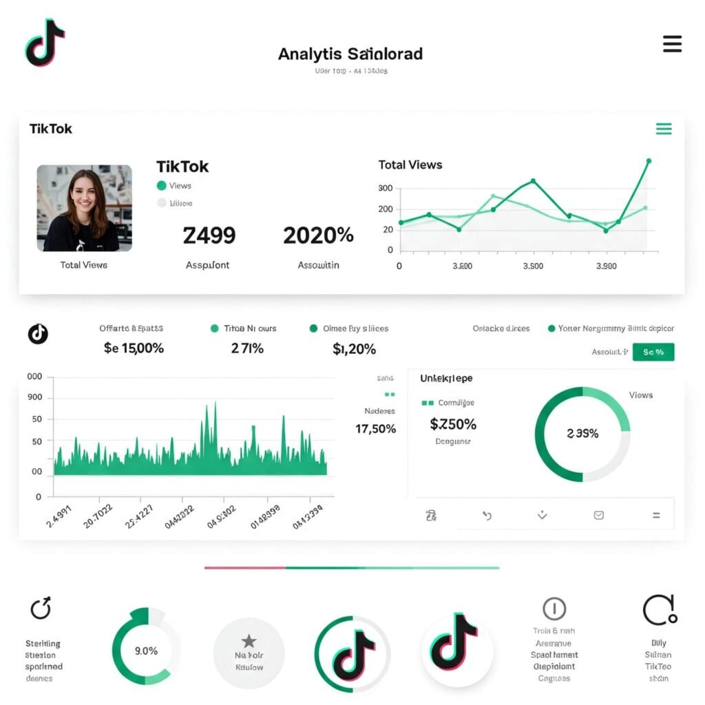 TikTok Analytics Dashboard: Simple and descriptive.