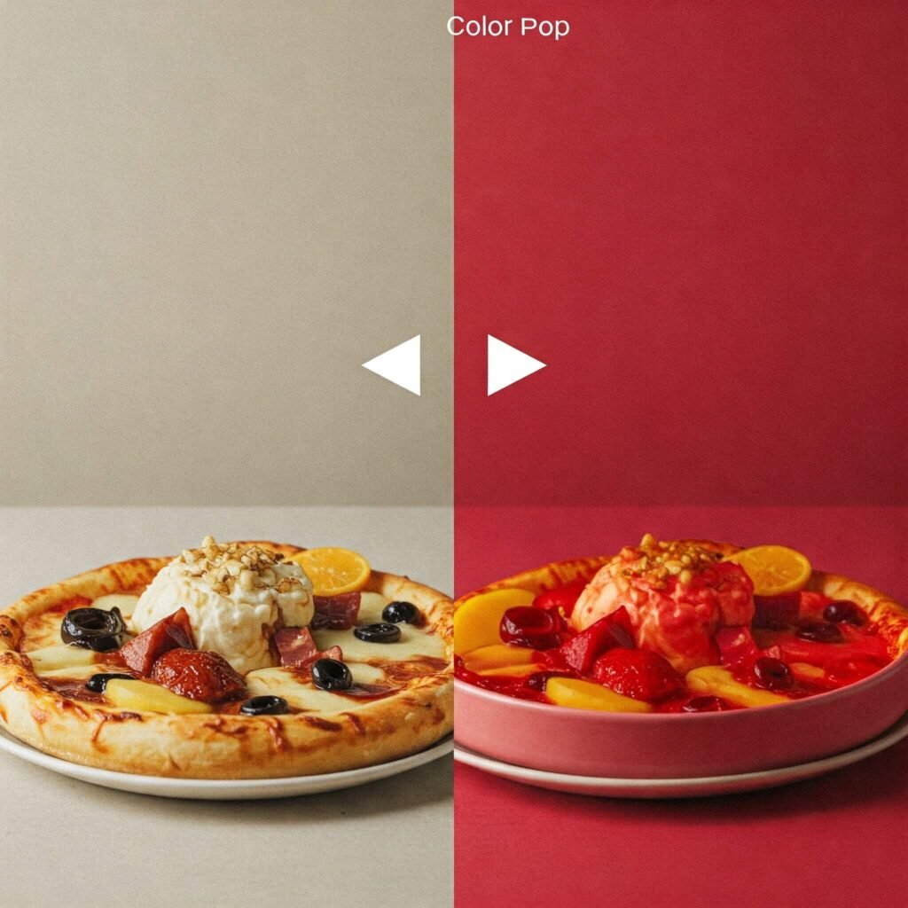 Food video with Color Pop filter.