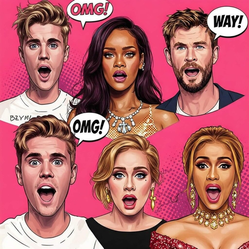 Celebrity Reaction Collage: OMG No Way