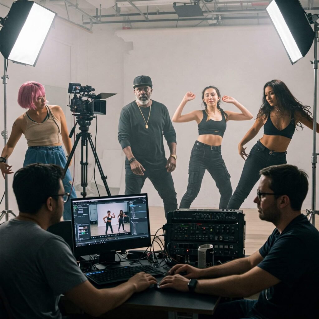Diverse Group Creating Content