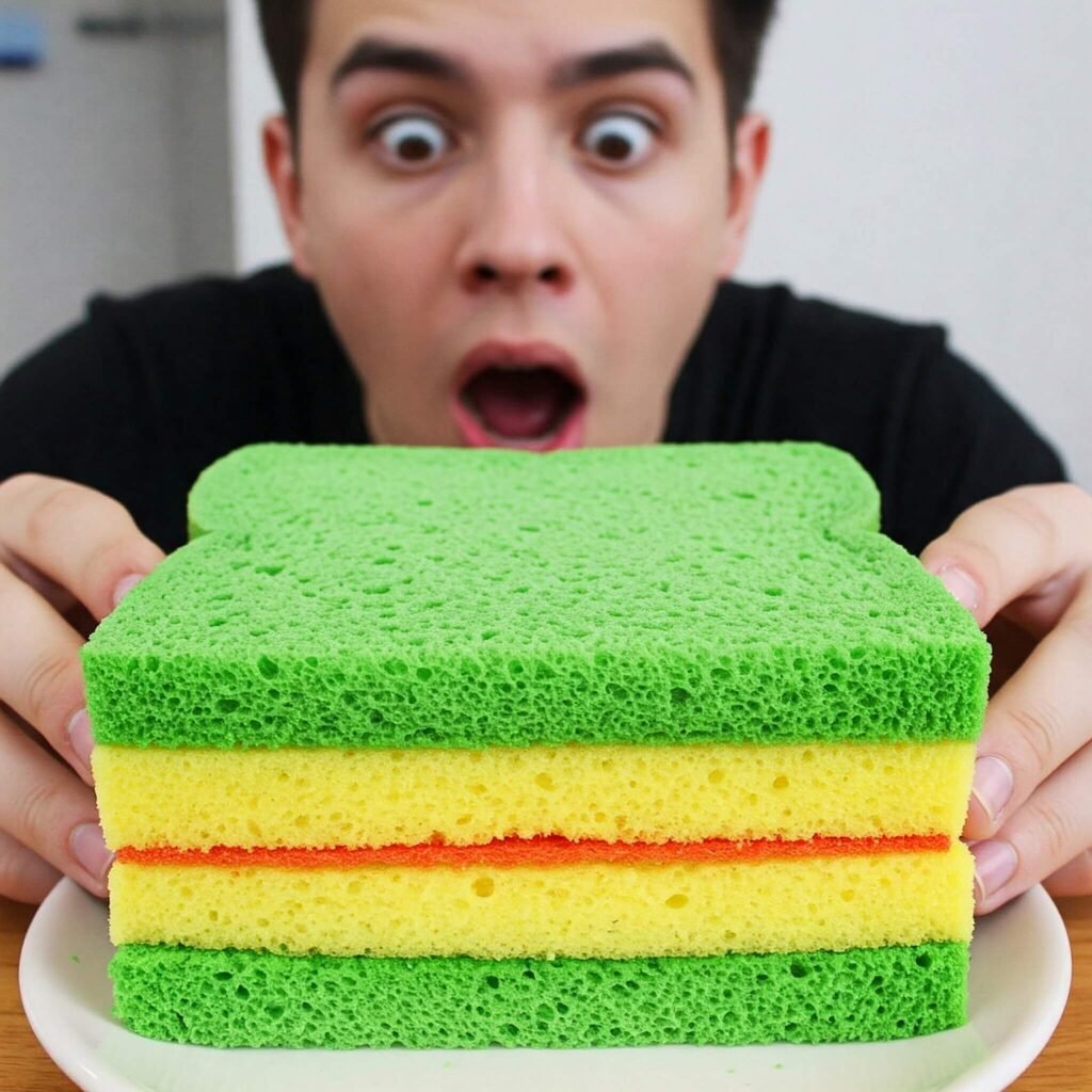 Fake food sponge sandwich