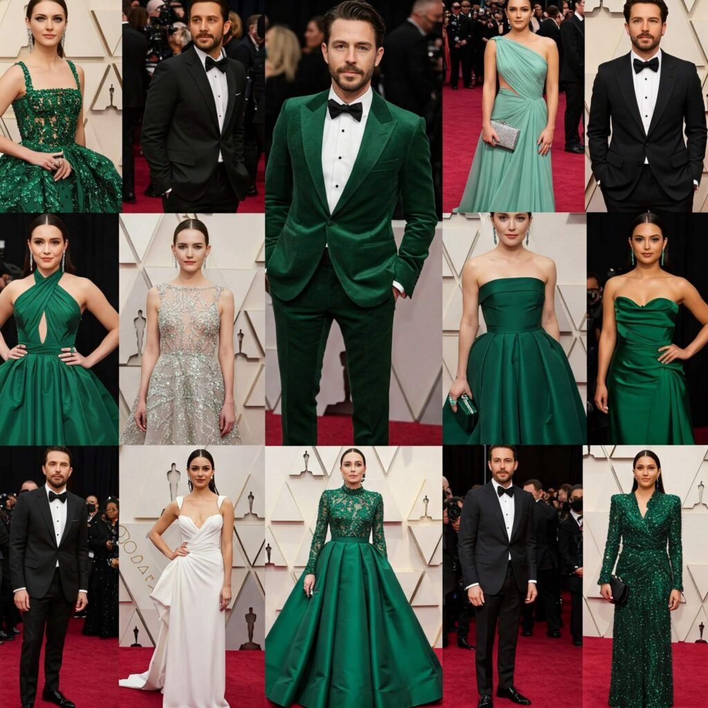 2025 Oscars Red Carpet: Celebrity Fashion Collage