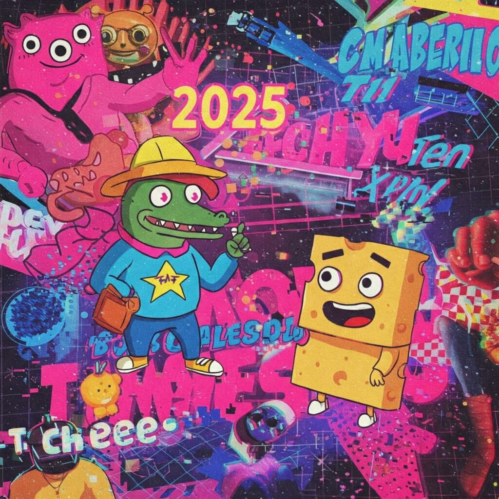 Retro-Futuristic Meme Collage