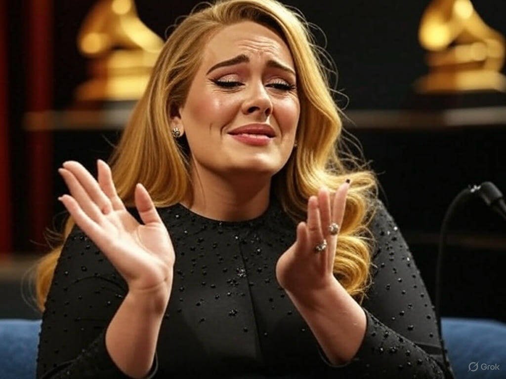 Tearful Applause at the Grammys in Gold Tones