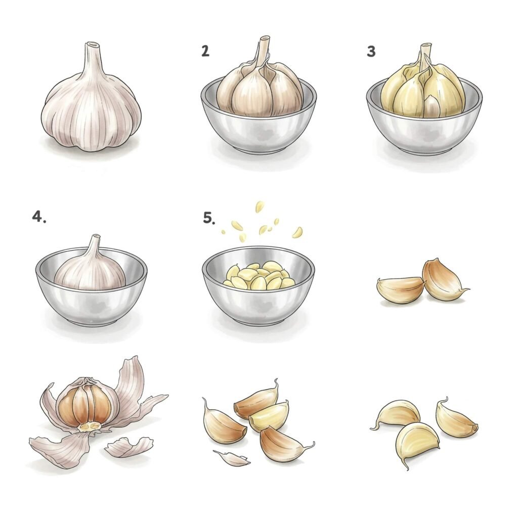 Microwave Garlic Peeling