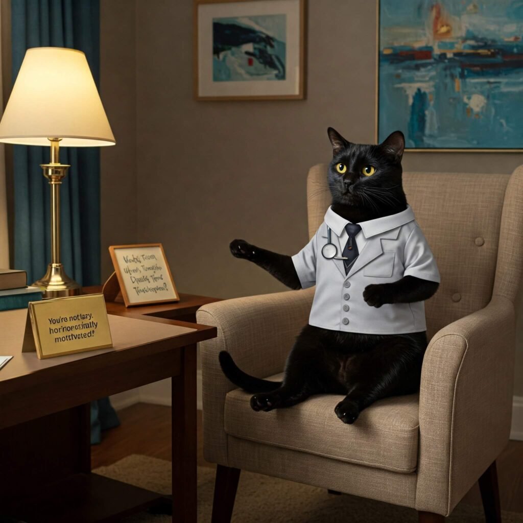 Therapist Cat Horizontal Motivation