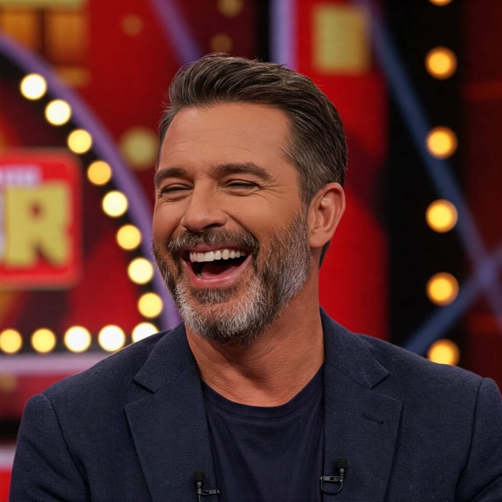 Celebrity Laughing on Talk Show