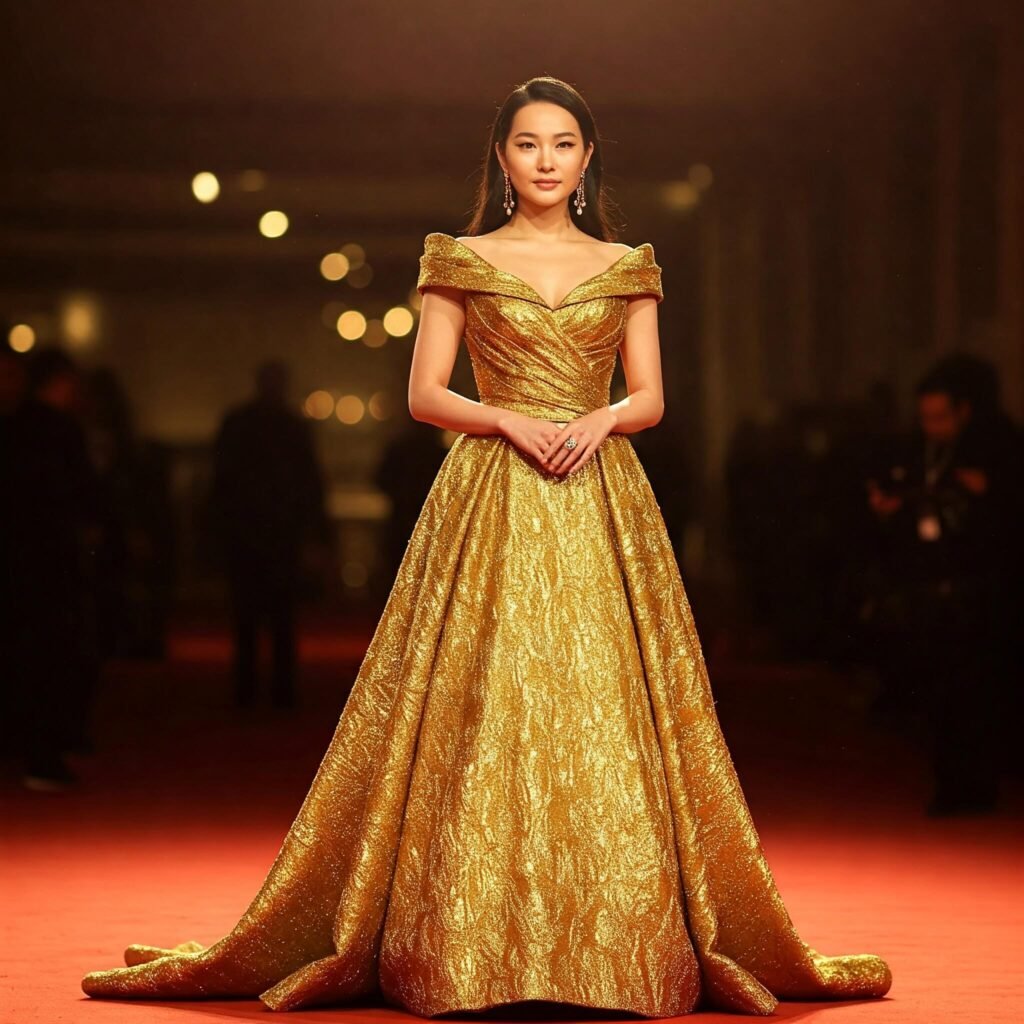 Golden Gown: Red Carpet Elegance