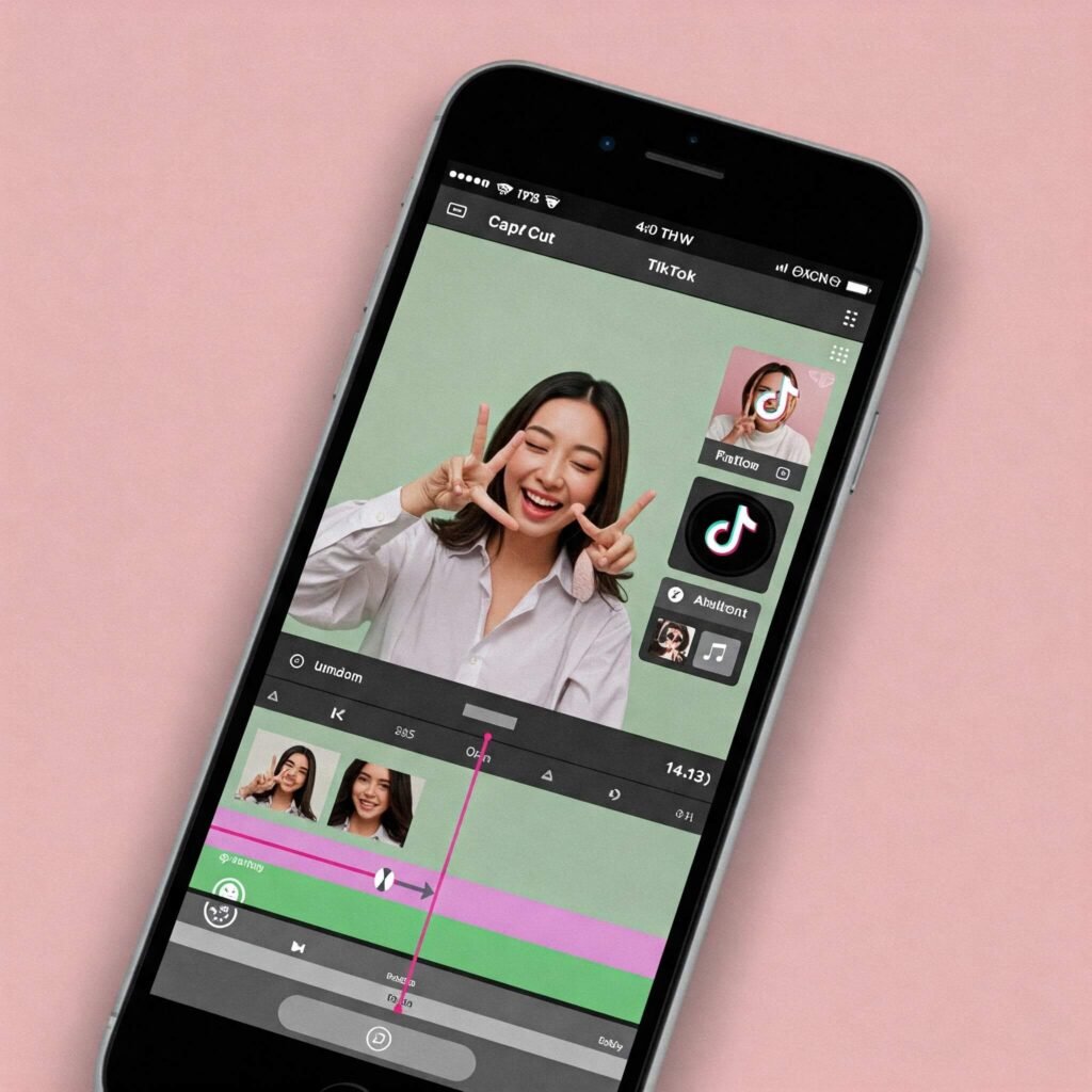 CapCut mobile video editing.