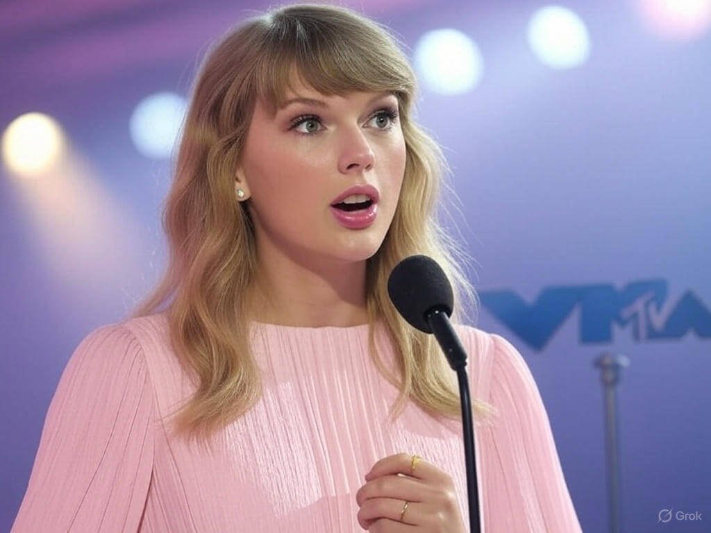 Taylor Swift shocked mid-speech at VMAs
