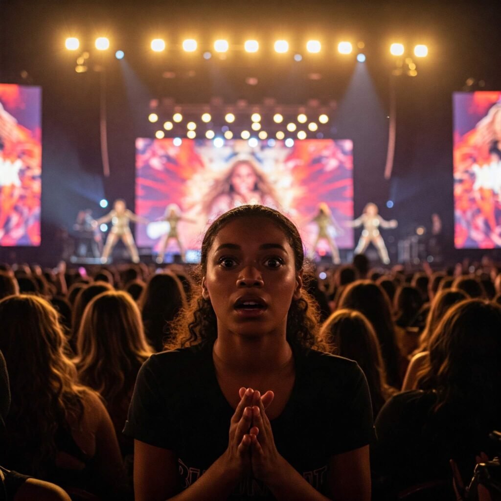 Awe-Struck Fan Watching Beyoncé