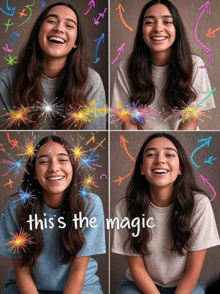 Screenshot collage of CapCut effects