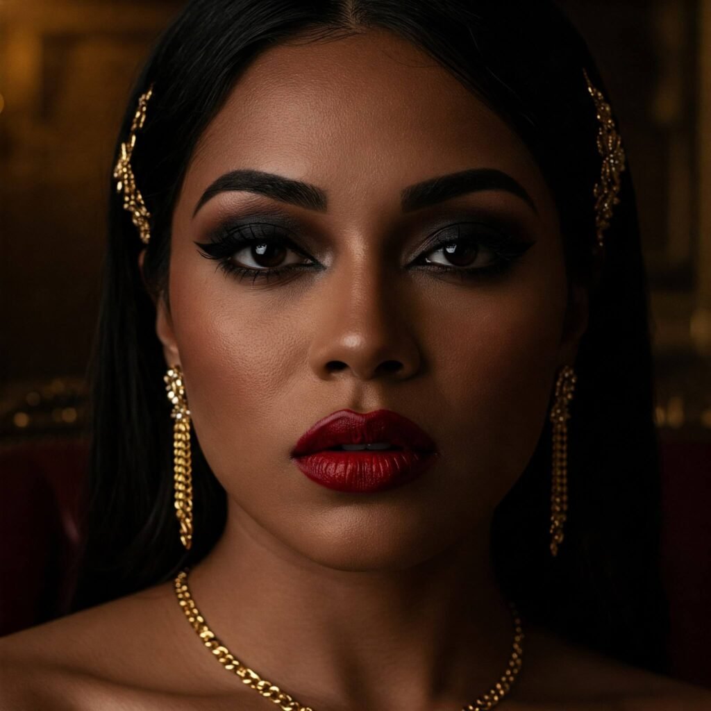 Dramatic Mob Wife makeup