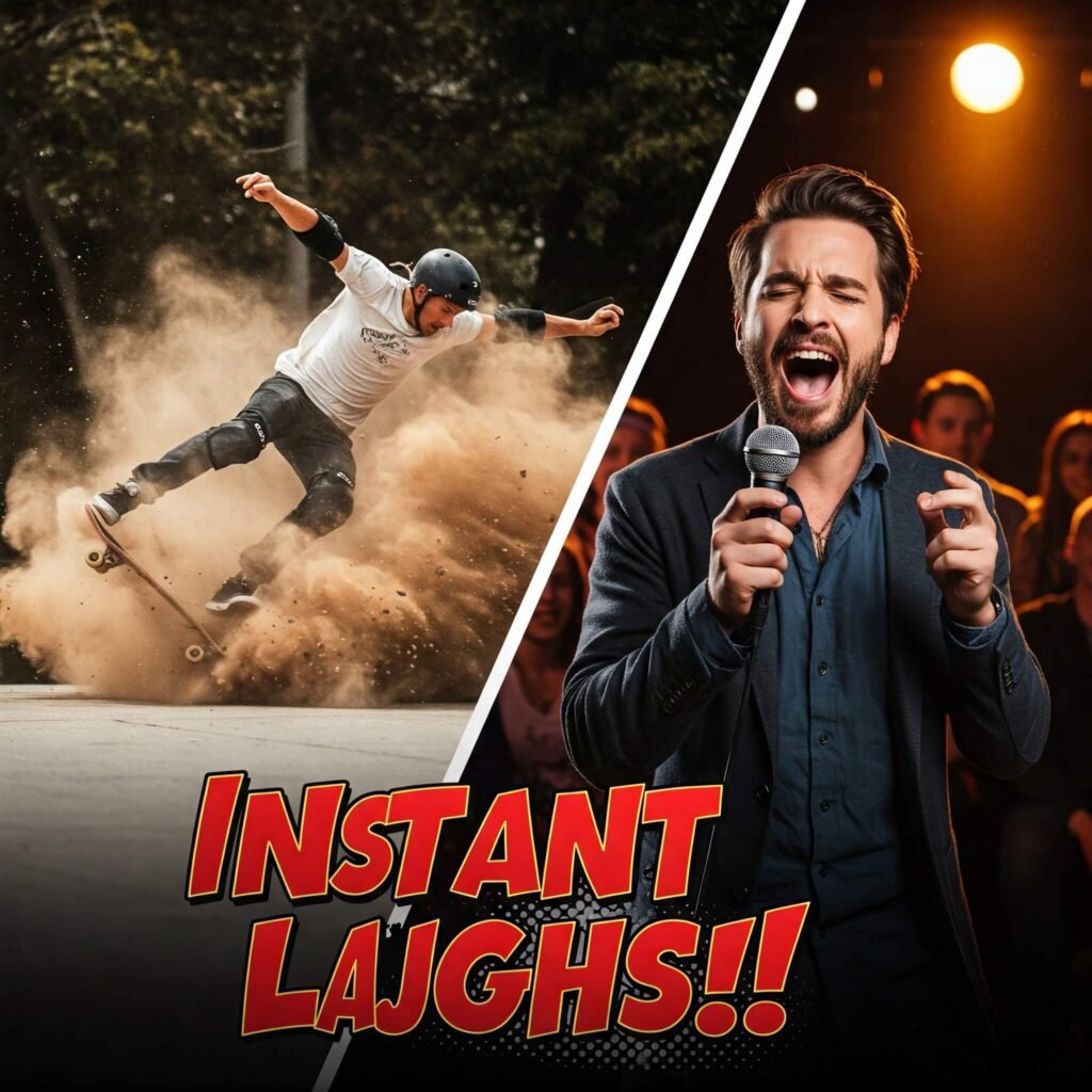 Skateboard Fail & Comedian: Instant Laughs