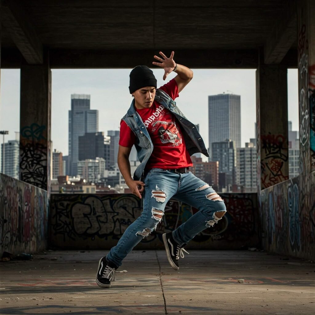 Street dancer freestyling image