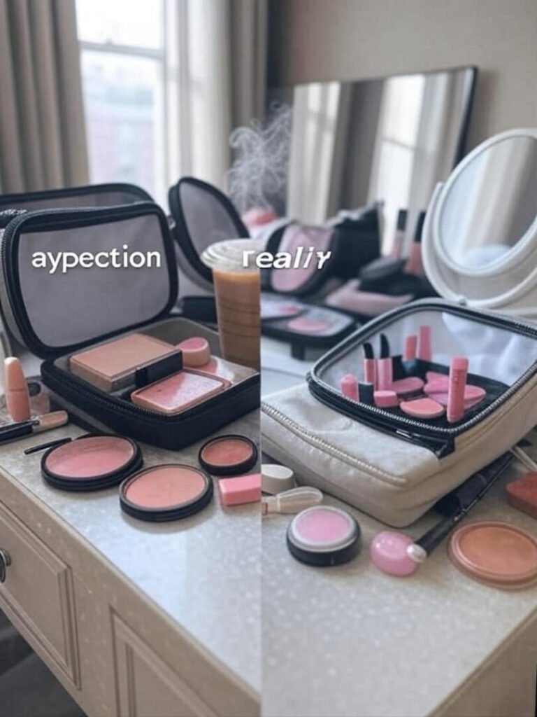Split-screen meme of “expectation vs reality” with highlighter.